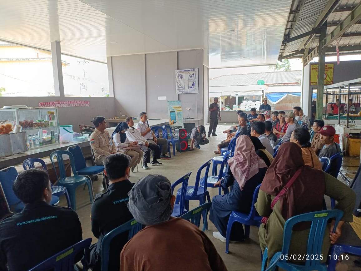 Kecamatan Parittiga bersama DKUP Bangka Barat Sosialisasikan Pembayaran Retribusi Sampah Non Tunai